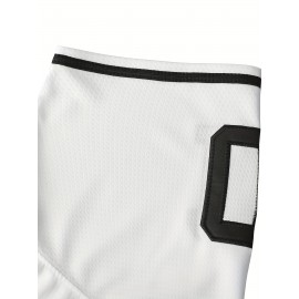 Men's American Baseball Jersey #10 - White V-Neck Loose Fit 