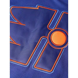Doug Glatt #69 Halifax Highlanders Vintage Hockey Jersey - Blue & Orange Retro Design,, Moisture-Wicking, Lightweight, V-Neck, Long Sleeve, Loose Fit for Sports, Parties & Casual Wear, Hockey Stocking Stuffers