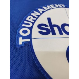 Men's Baseball Shirt 54 Blue Embroidered Polyester Baseball Shirt Loose Knit Fabric Suitable for Wearing In Spring, Summer, And Autumn