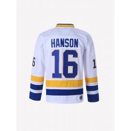 Hanson Brothers Charlestown Chiefs Slap Shot Moive #16 Ice Hockey Jersey Stitched Letters And Numbers S-XXXL