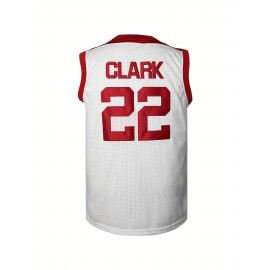 Men's Vintage High School Basketball Jersey #22 - White Sleeveless Moisture-Wicking Breathable Loose Fit Dowling Catholic Design for Sports, Casual & Parties, Casual Wear | Retro Sports Style | Sleeveless Design