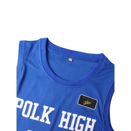 Men's Polk High #33 Basketball Jersey - Sleeveless, Breathable Polyester, 