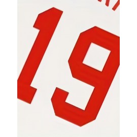 Men'S # 19 White Pullover Baseball Casual Sports Shirt Suitable For Training, Competition, Team Sports S-3XL