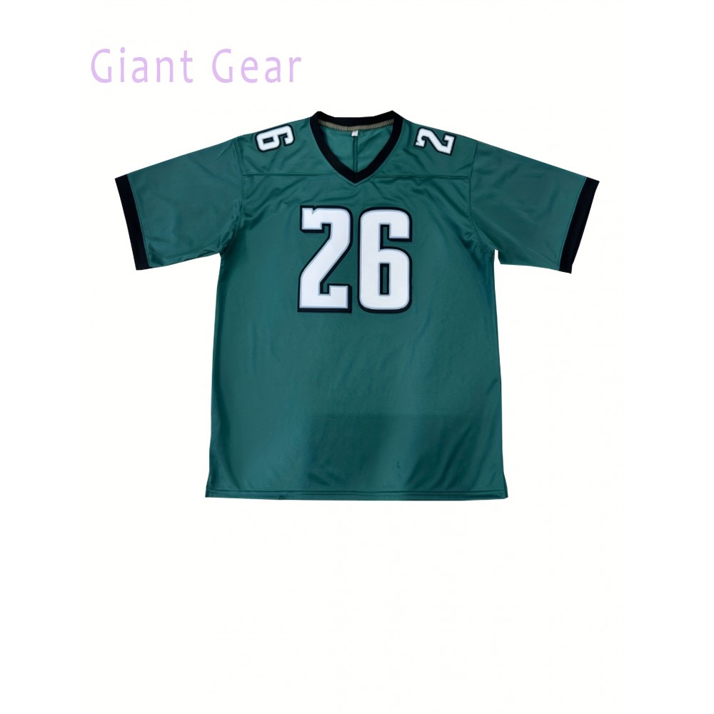 Men'S American 26 Green Rugby Sweatshirt S-3XL