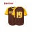 Men's #19 Brown Baseball Jersey with San Francisco Lettering & American Flag Patch - Loose Fit V-Neck Pullover for Training, Team Sports, Casual Wear (Sizes S-3XL), Outdoor Activity Clothing | Sporty Vneck Style | Durable Sportswear