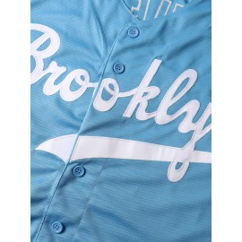 Men'S Baseball Shirt # 32 Blue Off Shoulder White Suitable For Walking, Cycling, Fishing Competition Training Size S-3XL