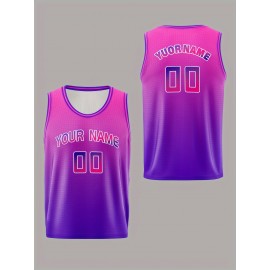 Custom Youngsters' Basketball Jersey with Name & Number - Breathable, Comfort Fit for Training & Games, Perfect for Outdoor Sports & Casual Wear, Perfect for Outdoor