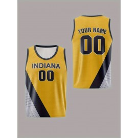 Customizable Youth Basketball Jersey - Personalized Name & Number, Breathable Athletic Vest for Team Training, Outdoor Sports, and Casual Wear, Perfect for Boys and Girls, Basketball Accessories, Team Sports Gear, Sporty Design, Comfortable Fit