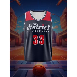 Customizable Kids' Basketball Jersey with Name and Number - Quick-Dry Polyester, Versatile Sports Vest for Boys & Girls - Breathable, Comfort Fit for Training, Outdoor Activities, Running & Parties - All Seasons, Knit Fabric, 100% Polyester Composition