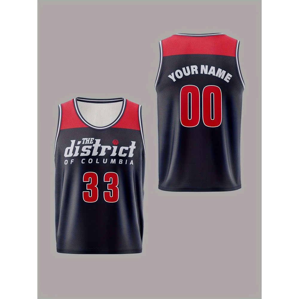 Customizable Kids' Basketball Jersey with Name and Number - Quick-Dry Polyester, Versatile Sports Vest for Boys & Girls - Breathable, Comfort Fit for Training, Outdoor Activities, Running & Parties - All Seasons, Knit Fabric, 100% Polyester Composition