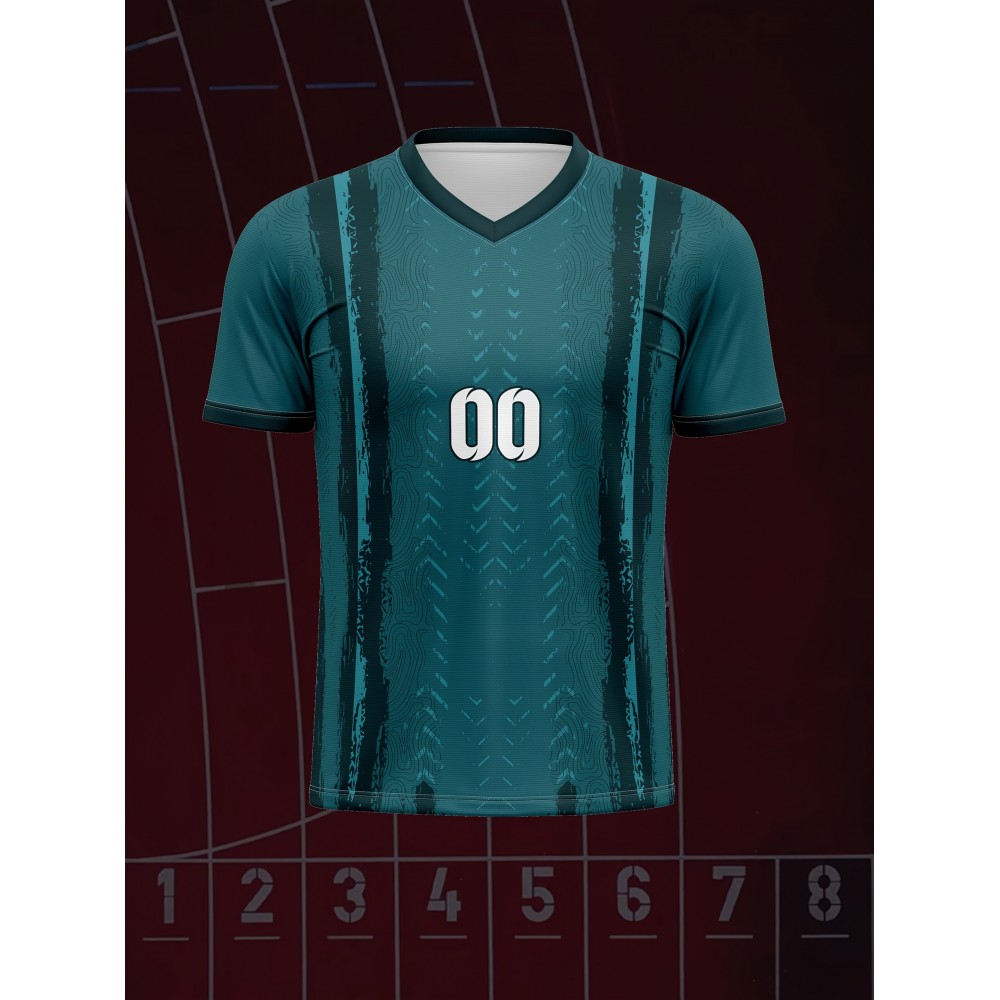 Customizable Youngsters' Soccer Jersey - V-Neck, Comfort Fit with Name & Number, Perfect for Sports & Outdoor Activities, Breathable Polyester, Machine Washable, Football Shirt Tops, Running