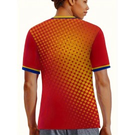 Professional Sports Fabric Women's Creative Pattern Print Country Home Soccer Jersey T-shirt, As Gifts For Sports Fans